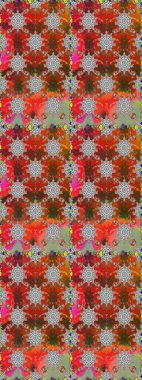 Kahverengi arka planda. El çizimi çiçekli, pürüzsüz bir desen. Çocuksu tasarım. Tekstil, kumaş, ambalaj, hatıra defteri için güzel çiçek arkaplanı..