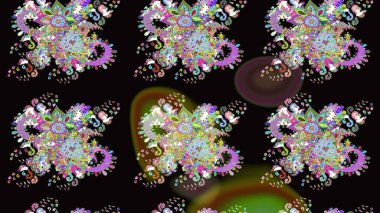 Vadinin çiçekleri siyah renklerde. Raster çiçek desenleri çiziyor..