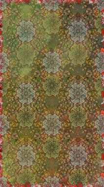 Şirin, zarif çiçekler Raster illüstrasyonu. Yapraklı kusursuz desen. Davetiye ve kartpostal tasarımı için dekoratif çiçek unsurları. Poster ya da kapak için arka plan. Tekstil için figür.