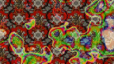 Raster Henna tarzı. Etnik Mandala havlusu. Tebrik kartı geçmişi, boyama kitabı, arkaplan ve tekstil için kullanılabilir. Sınır Kızılderili çiçekli paisley patten. Taslak süsleme izi.