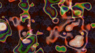 Flowers wallpaper. Raster illustration. In cute textile style on brown and purple colors. Colorful sketch pattern. Floral background.