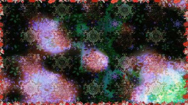 Çiçekli yaz çiçekleri. Moda baskıları için zarif bir şablon. Küçük çiçekte güzel bir desen. Motley illüstrasyonu. Küçük renkli çiçekler. Kusursuz..