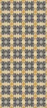 Antika altın tekrarlanabilir duvar kağıdı. Gri, bej ve nötr renklerde altın element. Damask pürüzsüz yineleme kalıbı. Barok tarzında altın çiçekli süs..