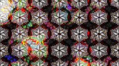 Arkaplan dokusu, duvar kağıdı, çiçek temalı siyah renkler. Soyut etnik raster çizim kalıbı. Kabile sanatı boho baskısı, klasik çiçek arkaplanı.