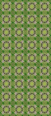 Kusursuz klasik altın desen. Altın desenli yeşil, gri ve nötr renklerde altın elementler. Raster geleneksel oryantasyon süsü.