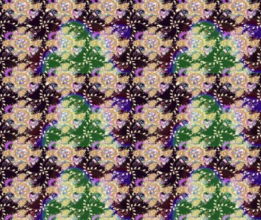 Güzel kumaş deseni. Raster illüstrasyonu. Bahar çiçekli güzel bir çiçek deseni..