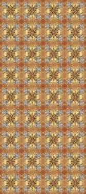 Altın desenli çiçek dekoru. Davetiyeler, kartlar, web sayfası için Raster illüstrasyon. Bej, kahverengi ve gri renklerde altın element. Doğu tarzı element. Çizgi sanatı tasarım şablonu için sınırsız sınır.