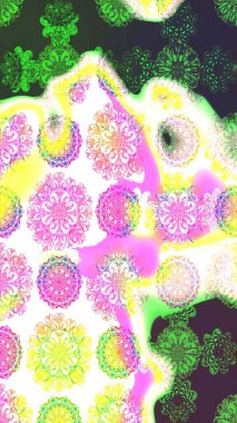 Çiçekli bahar çiçekleri. Robot resim. Küçük çiçekte güzel bir desen. Küçük renkli çiçekler. Moda baskıları için zarif bir şablon. Motley illüstrasyonu.