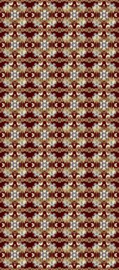 Kahverengi, kırmızı ve bej renklerde altın tekrarlayan elementlerle soyut arkaplan. Kusursuz oryantal klasik altın desen.