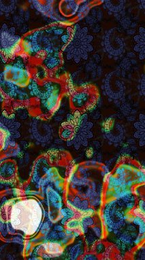 Raster illüstrasyonu. Güzel kumaş deseni. Küçük bir çiçekte eskiz deseni. Güzel çiçek arkaplanı..