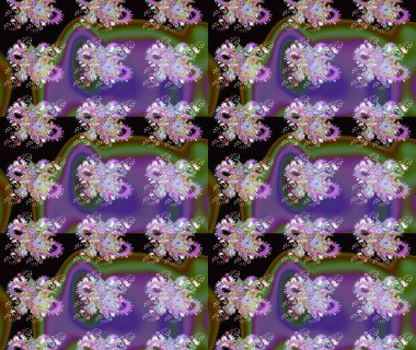 Güzel suluboya çiçekler, parlak resimler ilham verici ve yeşil çiçek desenli eskiz arka planı. Raster..