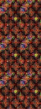 Modern stil dokusu. Çiçek desenli raster, kahverengi ve siyah çizgi grafik deseni soyut raster arkaplan.