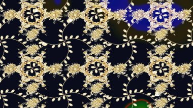 Düz Çiçek Elementleri Tasarımı. Renkli Yaz Temalı eskiz kalıbı. Raster çiçekli arka plan. Güzel eskiz şekli. Yazdır. Şirin kumaş deseni.