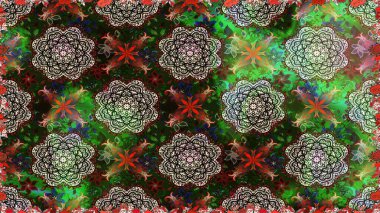 Düz Çiçek Elementleri Tasarımı. Modaya uygun kumaş deseni. Sevimli çiçek raster deseni. Renkli Yaz Temalı Kusursuz Arkaplan.