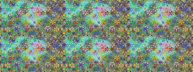 Zentangle soyut çiçekleri. Düz Çiçek Elementleri Tasarımı. Karalama çiçeği. Raster illüstrasyonu. Güzel kumaş deseni. Renkli Bahar Teması Kusursuz Arkaplan.