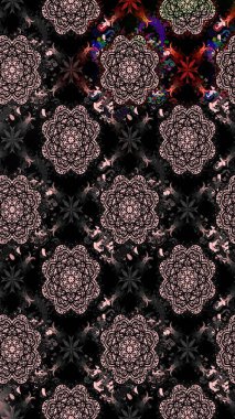 Renkli Bahar Teması eskiz kalıbı. Raster illüstrasyonundaki çiçek desenli çizim. Süslü kumaş deseni. Düz Çiçek Elementleri Tasarımı.