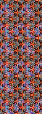 Raster illüstrasyonundaki çiçek desenli çizim. Gri renkli çiçekler.