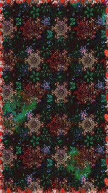 Küçük ölçekli çiçek basit şirin desende. Üretim, duvar kağıdı, baskı, hediye paketi ve scrapbooking Tekstil veya kitap için çiçek sorunsuz arka plan kapsar. Raster illüstrasyon.