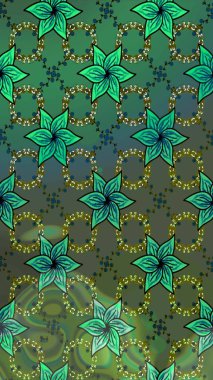 Raster deseni. Çiçek kolajı. Doğa. Çiçek arkaplan. Küçük çiçekte güzel bir desen var. Çiçek kompozisyonu. -yeşil ve mavi çiçekler.