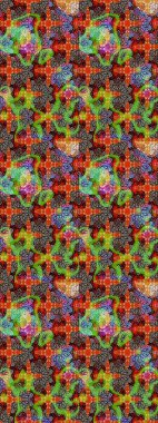 Tekstil, kumaş, kapaklar, duvar kağıtları, baskı, naylon, koleksiyon defteri, örgü, dekupaj için güzel bir eskiz. Küçük yeşil ve kahverengi çiçeklerle oldukça kaliteli besin torbası deseni.