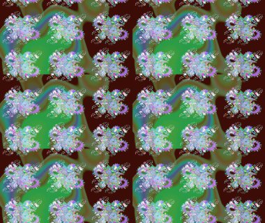 Raster stili kumaş deseni. Çiçekler suluboya çizim deseni.