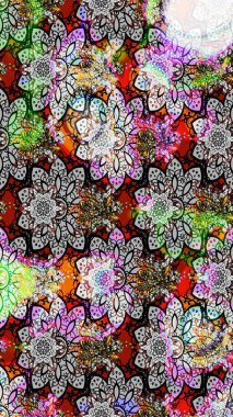 Modern stil dokusu. Çiçek desenli raster, gri ve nötr çizgi grafik deseni soyut raster arkaplan.