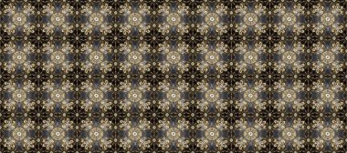 Gri, kahverengi ve bej renklerde, altın elementlerle klasik, pürüzsüz desen. Raster illüstrasyonu.