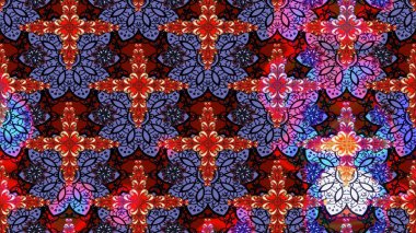 Suluboya çiçekli çiçek deseni. Raster illüstrasyonu. Mor renklerde Asya tekstili.