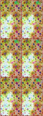 Güzel kumaş deseni. Karalama çiçeği. Renkli Bahar Temalı Kusursuz Arkaplan. Raster illüstrasyonu. Düz Çiçek Elementleri Tasarımı. Zentangle soyut çiçekleri.