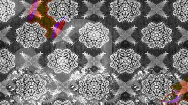 Moda baskıları için zarif bir şablon. Modern çiçek arkaplanı. Rengarenk çiçekleri ve yaprakları tarafsız ve gri renklerde olan harika bir çiçek deseni. Halk stili.