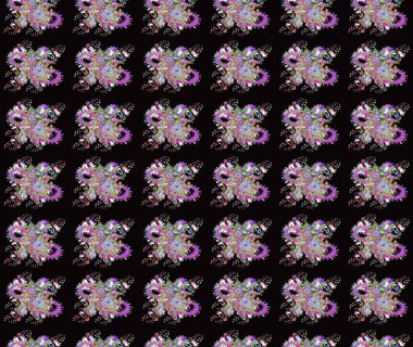 Nazikçe, güzel çiçek arkaplanı. Siyah ve nötr renklerde çiçekler. Raster çiçek desenli ve çiçekli..