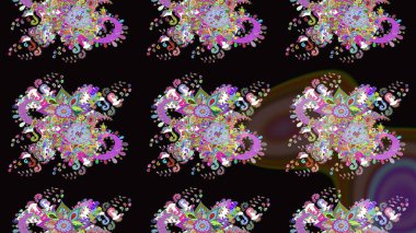 Küçük çaplı çiçeklerdeki basit şirin desenler. Tekstil veya kitap kapakları, imalat, duvar kağıtları, baskı, hediye paketi ve yapıştırma kitabı için çiçek eskizi geçmişi. Raster illüstrasyonu.