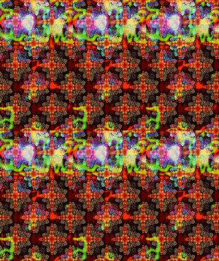 Kahverengi renkli bitkilerden oluşan parlak çiçekli çizim deseni.