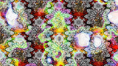 Küçük renkli çiçekler. Moda baskıları için zarif bir şablon. Tarafsız ve gri çiçekli bahar çiçekleri. Küçük çiçekte güzel bir desen. Motley illüstrasyonu.