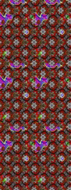 Raster illüstrasyonu. Gri ve kırmızı renklerde. Çiçekli güzel suluboya desen.