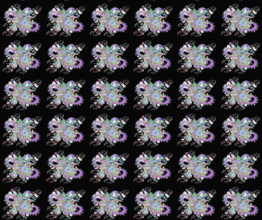 Çiçeğin suluboya çizimlerinin mükemmel deseni. Raster illüstrasyonu. Dekorasyon ve tasarım için güzel bir desen. Moda baskısı. Suluboya çizim kalıbı. Eski.