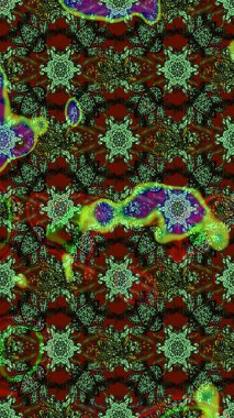 Raster illüstrasyonu. Tekstil veya kitap kapakları, imalat, duvar kağıtları, baskı, hediye paketi ve yapıştırma kitabı için çiçek eskizi geçmişi. Küçük ölçekli çiçeklerdeki basit sevimli desen.