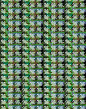 Şirin çiçekli, desenli, yeşil ve nötr renklerde renkli eskiz deseni. El çizimi çiçek çizimi deseni (fayans). Tekstil için suluboya çizim deseni.