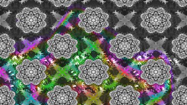 Elle boyanmış suluboya resim çizimleri, çiçekler ve bitkiler. Yeşil ve gri renkte çiçekler.