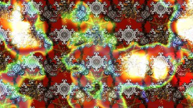 Motley illüstrasyonu. Küçük çiçekte güzel bir desen. Küçük renkli çiçekler. Moda baskıları için zarif bir şablon. Kahverengi, nötr ve kırmızı çiçekli bahar çiçekleri.