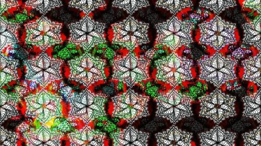 Retro tekstil tasarım koleksiyonu. Çiçekli ipek eşarp. 1950-1960 motifleri. El çizimi çiçek unsurları olan soyut çizim raster deseni. Siyah ve nötr siyah ve nötr.