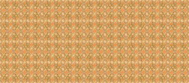 Raster Golden Mehndi kusursuz desen. Kına dövmeli süs çiçekleri, altın çıkartmalar, mehndi ve yoga tasarımı, kartlar ve parmak izleri. Turuncu, bej ve kahverengi desenler.