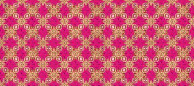 Raster geleneksel oryantasyon süsü. Kusursuz klasik altın desen. Mor ve kahverengi renklerdeki altın desenli altın elementler.