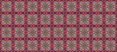 Kusursuz altın desen. Mor, kahverengi ve gri renklerde altın elementlerle kusursuz desen. Raster doğulu süsü.