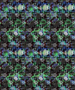 Çiçekli karalama şeklinde Raster çiçek deseni. Gri renkli çiçekler. Nazik, narin çiçek arkaplanı.