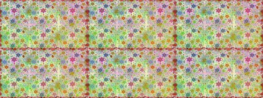 Nötr ve bej renkli papatyaların nötr ve bej renkli desenleri. Raster illüstrasyonu. Tarafsız ve bej renklerde.