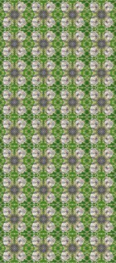 Geleneksel raster ve altın desen. Damask pürüzsüz süsü. Klasik oryantal desen yeşil, gri ve nötr renkler üzerinde.