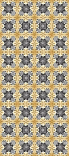 Barok tarzında kusursuz bir doğulu süsü. Gri, bej ve altın elementli nötr renklerde geleneksel klasik altın raster deseni.