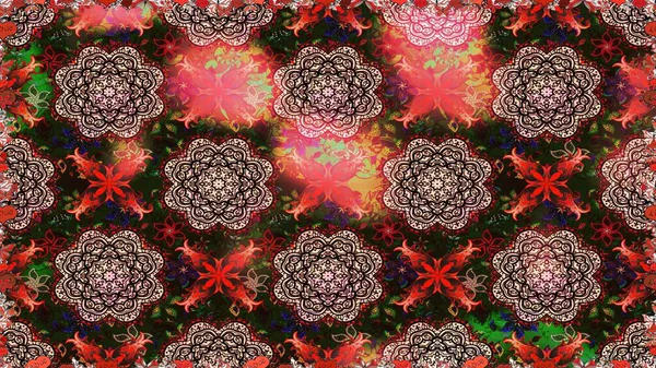 Vadinin çiçekleri kahverengi ve gri renklerde. Raster dikişsiz çiçek deseni.