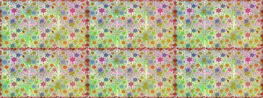 Nötr ve bej renkli papatyaların nötr ve bej renkli desenleri. Raster illüstrasyonu. Tarafsız ve bej renklerde.